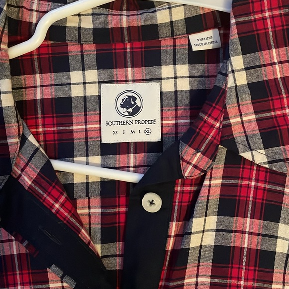 Southern Proper red/navy plaid dress XL - Picture 2 of 3